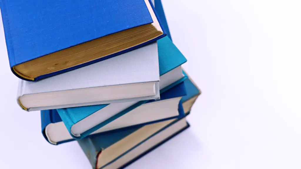 Stack of blue-covered books
