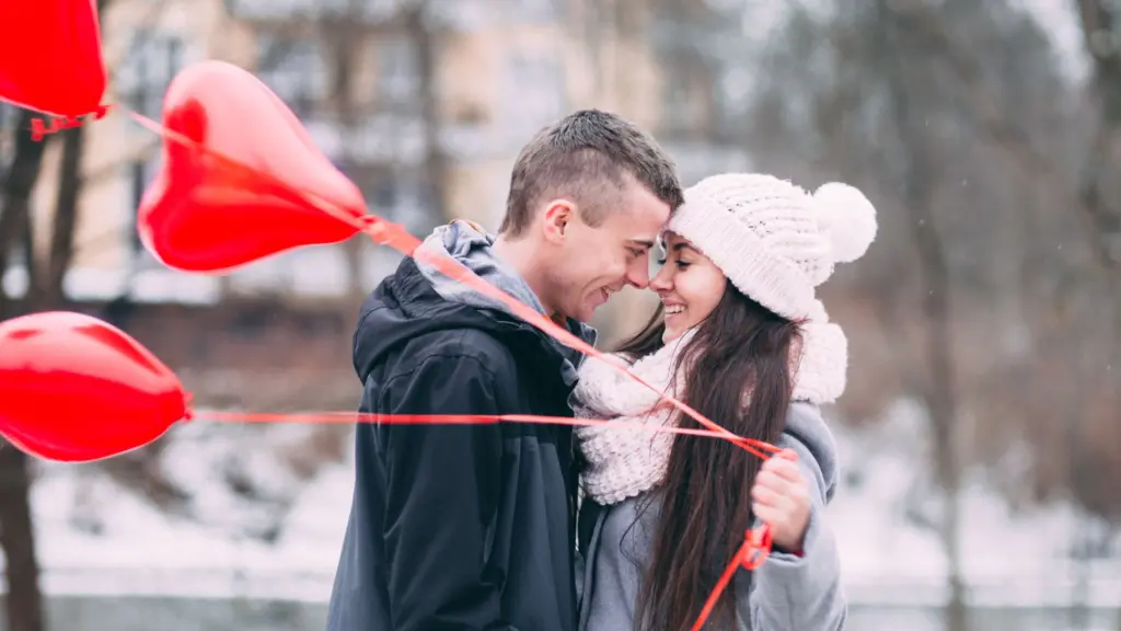 romantic couple in love